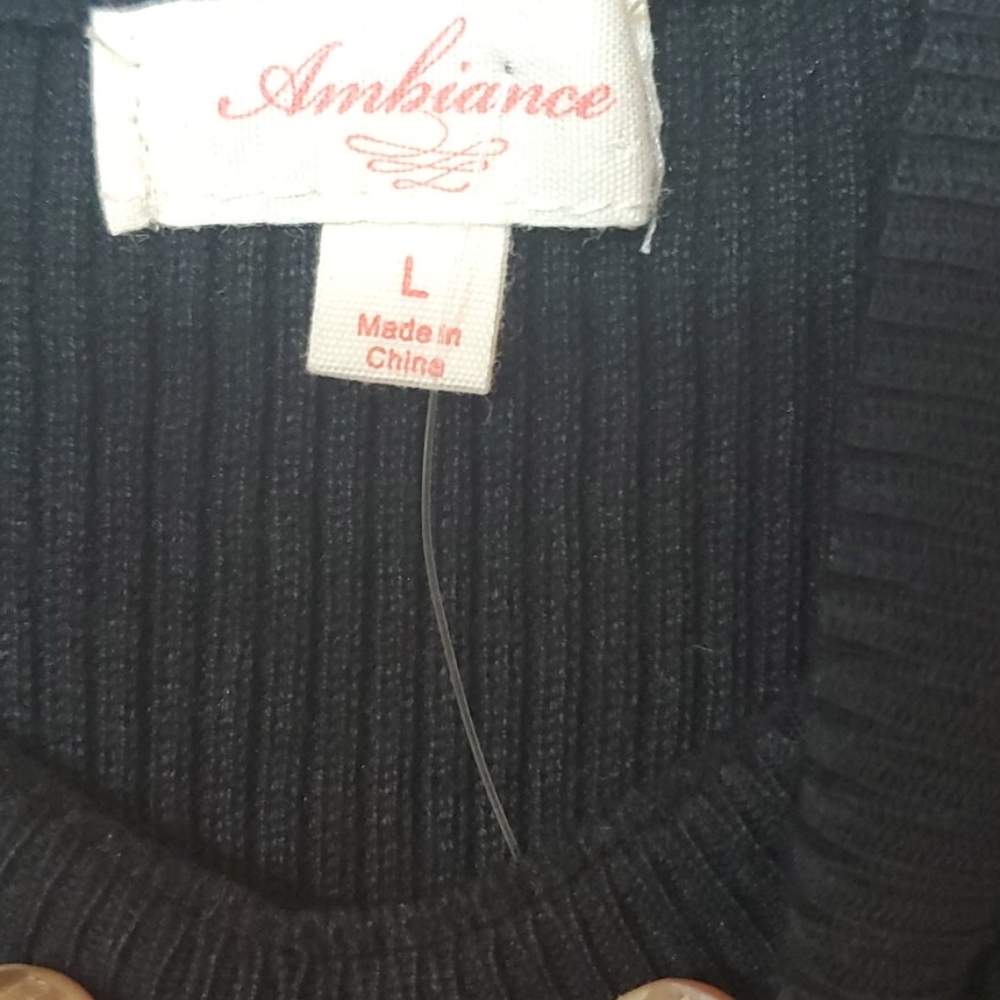 BLACK NEW SWEATERDRESS, SIZE M- L - Picture 4 of 5